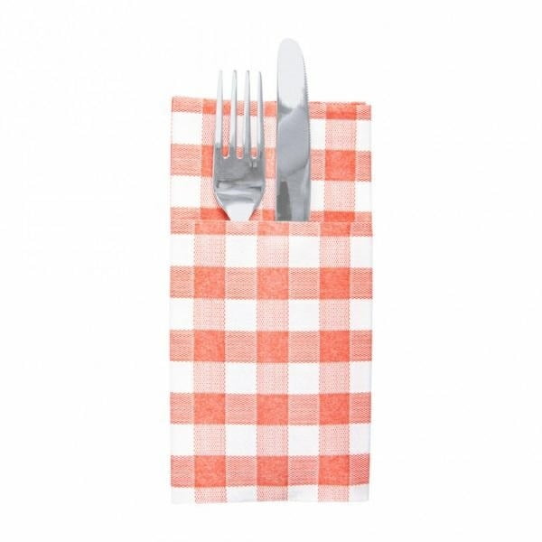 Etui Vichy czerwone op.50szt. 40x40cm