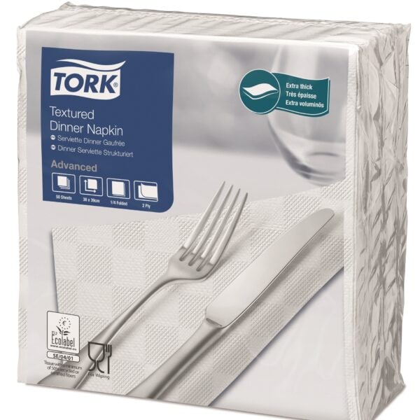 Serwetki papierowe TORK 39x39 2W białe op.50szt