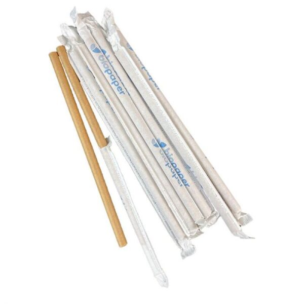Słomki śr.8mm dł 20cm higieniczne kraft