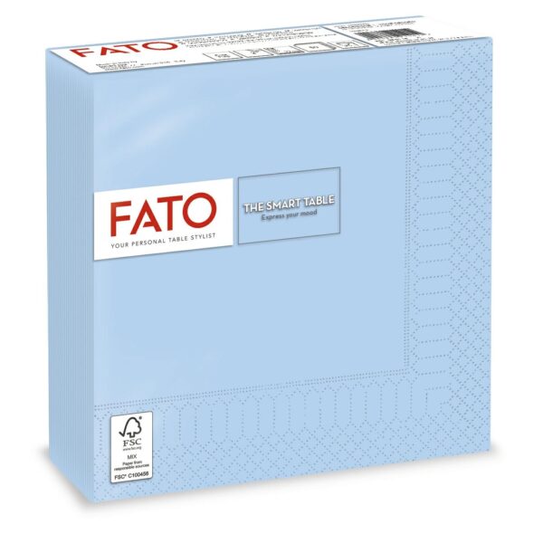 Serwetki 33x33 2W błękitne FATO op.50szt