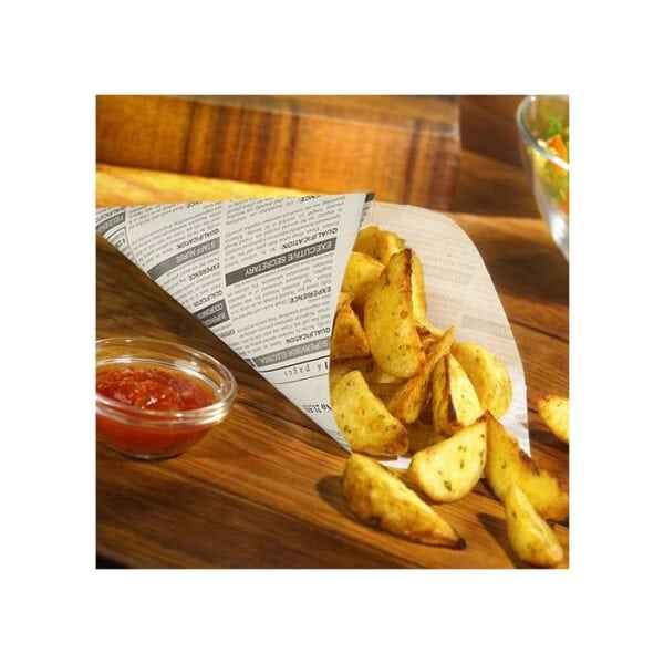 Torebka na frytki 250g, nadruk GAZETA, 1000szt