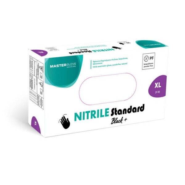 Rękawiczki  XL nitryle czarne MAXSAFE