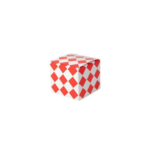 Pudełko 100x100x90 KRATKA CZERWONA