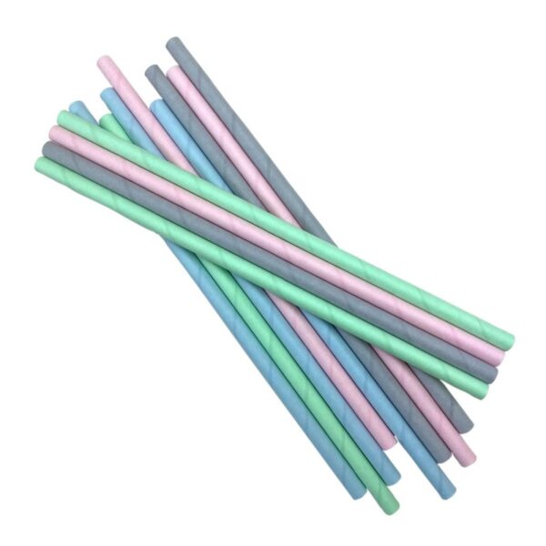 Słomki papierowe śr.8mm dł 23cm Pastel op.150 szt