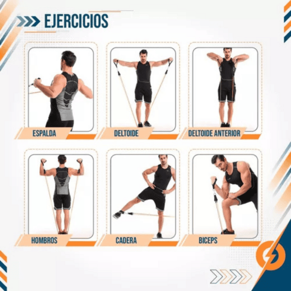 Kit Bandas Elasticas De Resistencia Gym - Imagen 9