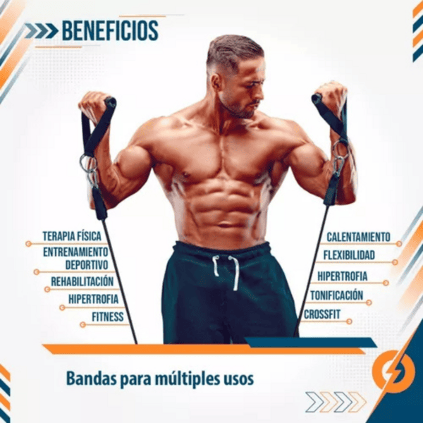 Kit Bandas Elasticas De Resistencia Gym - Imagen 8