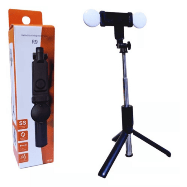 Trípode Soporte Selfie Stick R9 Luz LED - Imagen 5