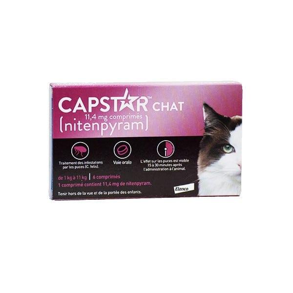 Elanco Capstar 11,4 mg Chat Anti-puces action rapide