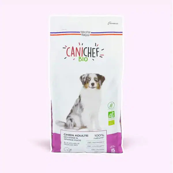 Canichef Bio Sans Céréales pour Chiens de Moyenne et Grande Race (sachet de 5 ou 10 kg)