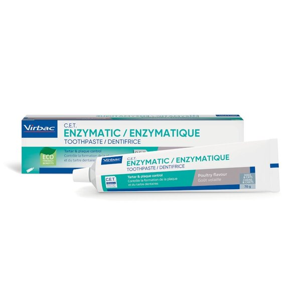 Dentifrice Enzymatique Goût Volaille Virbac - Prévention Dentaire pour Chiens et Chats - tube de 70g