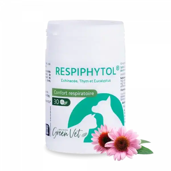RESPIPHYTOL Stimule les défenses immunitaires et apaise les voies respiratoires - 30 comprimés chiens et chats