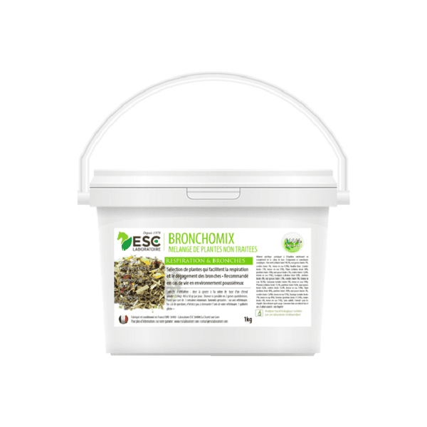 Esc Laboratoire Bronchomix - Cheval - Soutien Respiratoire Naturel- 1kg