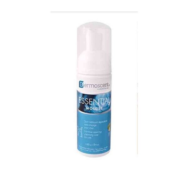 Dermoscent Essential Mousse Chat 150 ml – Soin nettoyant sans rinçage pour peaux fragiles