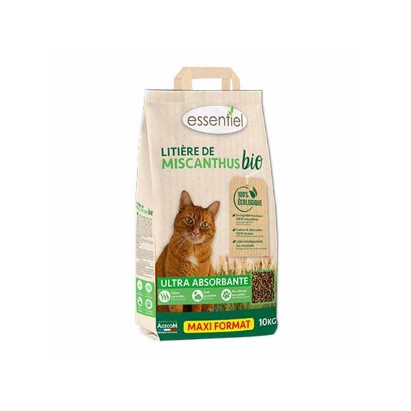 Litière Essentiel Miscanthus Bio – 10 kg - Agecom