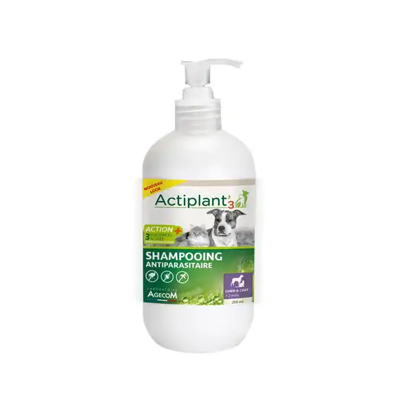 Shampooing Antiparasitaire 3 en 1 Démêlant Poils Longs