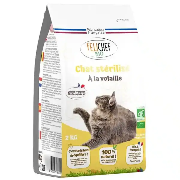Felichef Croquettes BIO Chat Stérilisé 2 kg