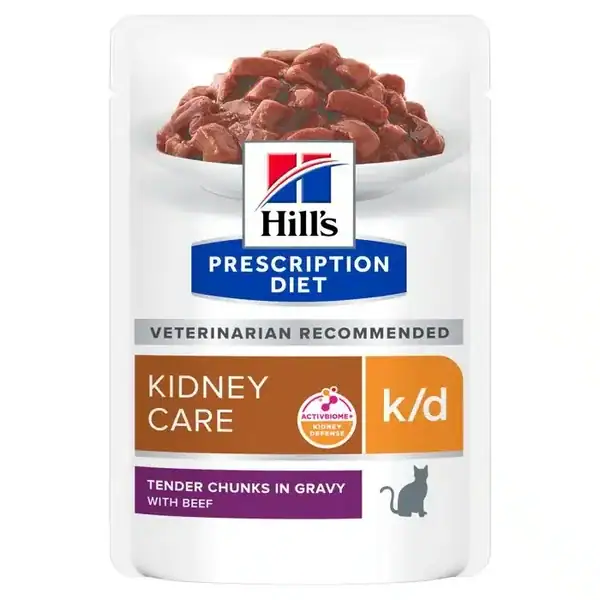 Hill’s Prescription Diet Feline K/D Boeuf Sachets 12 x 85g