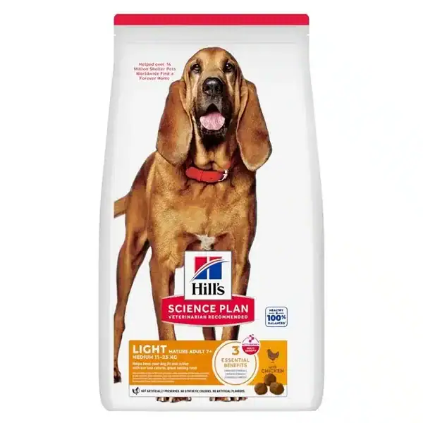 Hill’s Science Plan Canine Mature Adult 7+ Light Medium Poulet