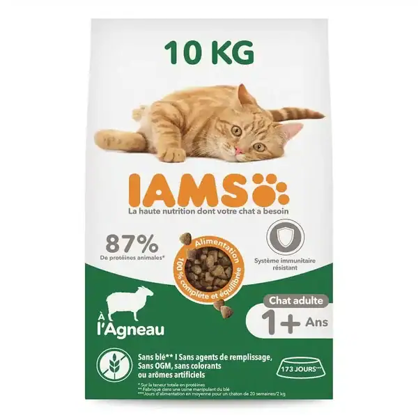 IAMS Advanced Nutrition Chat adulte Agneau 10 kg