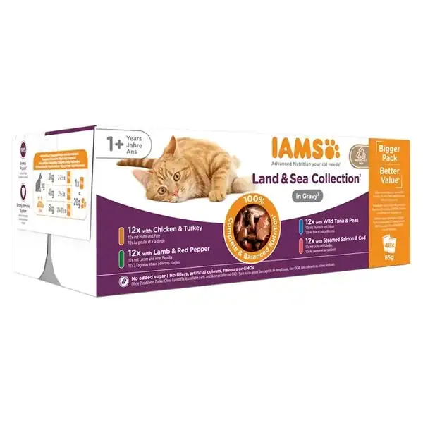 IAMS Advanced Nutrition Multipack Terre en sauce Chat 48 x 85 g