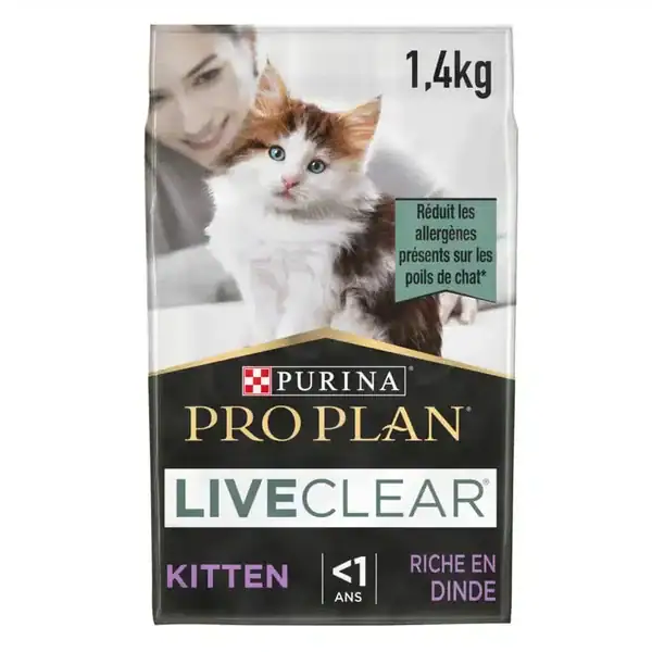 Purina Pro Plan Cat LiveClear Chaton Dinde 1,4 kg