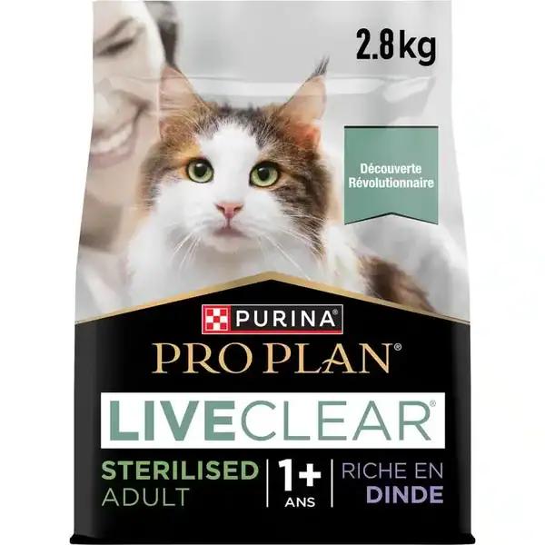 Purina Pro Plan Cat LiveClear Sterilisé Adult Dinde 2,8 kg
