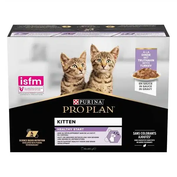 Purina Pro Plan Chat Junior Healthy Start Dinde 10 x 85 g