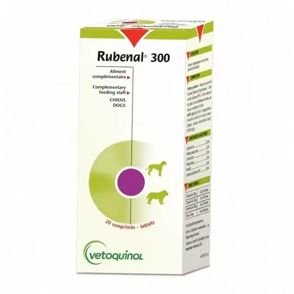 Vétoquinol Rubenal 300 mg – Boîte de 60 comprimés