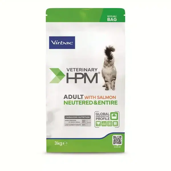 Virbac Veterinary HPM Adult Neutered & Entire Cat Saumon 7 kg