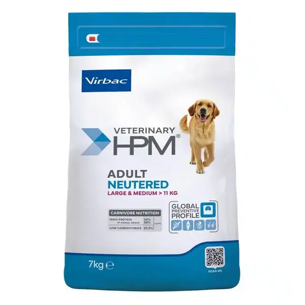 Virbac Veterinary HPM Adult Neutered Large & Medium Dog 7 kg