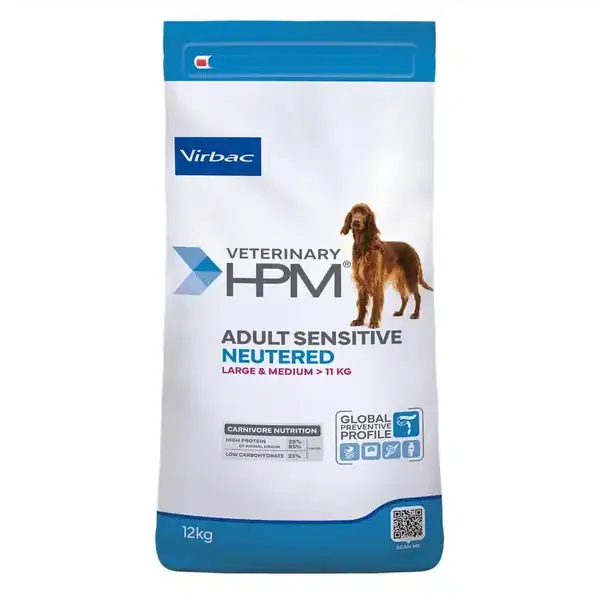 Virbac Veterinary HPM Neutered Sensitive Digest Large & Medium Chien 12 kg