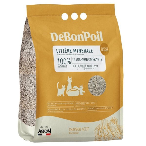DeBonPoil Litière Minérale Charbon Actif – 6 L