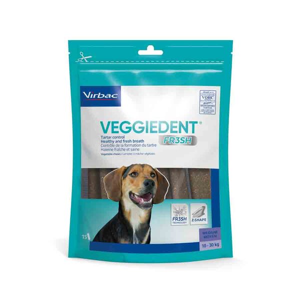 Veggiedent Fresh Virbac taille M sachet de 15 lamelles