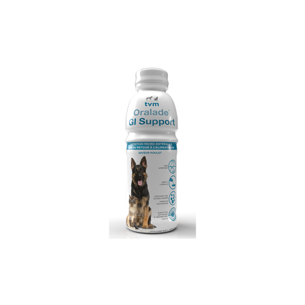 Flacon TVM Oralade GI Support 500 mL chien et chat