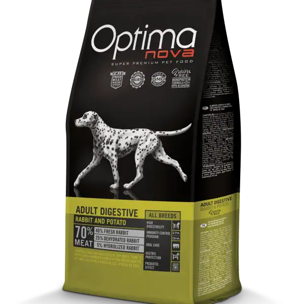 OPTIMA NOVA ADULT DIGESTIVE RABBIT & POTATO - заек и картофи 12кг