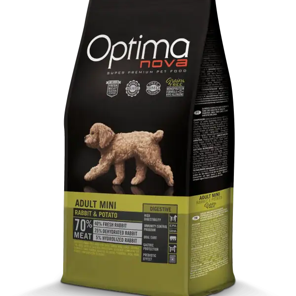 OPTIMA NOVA ADULT MINI DIGESTIVE RABBIT & POTATO - Заек и картоф 6кг