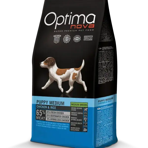 OPTIMA NOVA PUPPY MEDIUM CHICKEN & RICE - Пиле и ориз 12кг