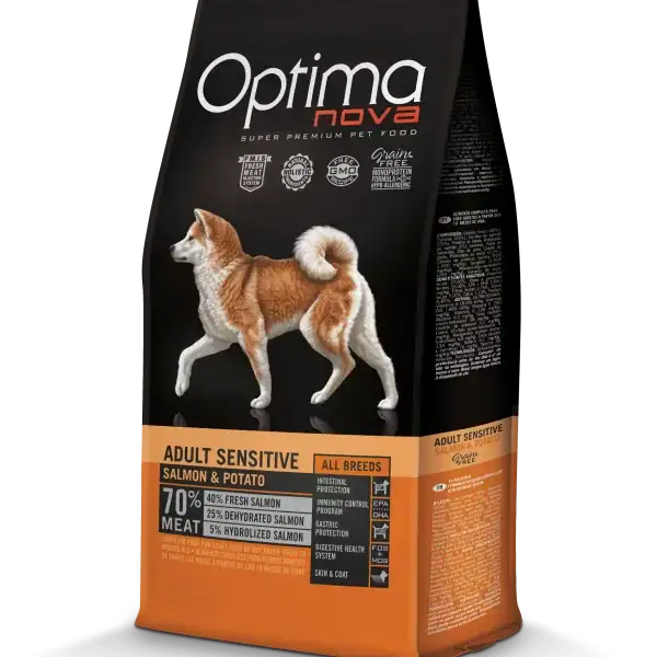Optima Nova Sensitive 12kg – беззърнена храна за чувствителни кучета