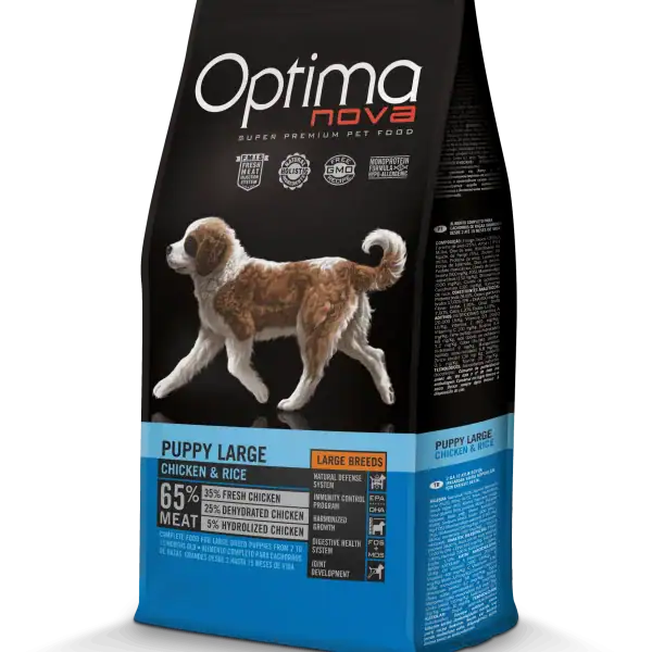 optima nova large puppy 12kg храна за подрастващи кучета