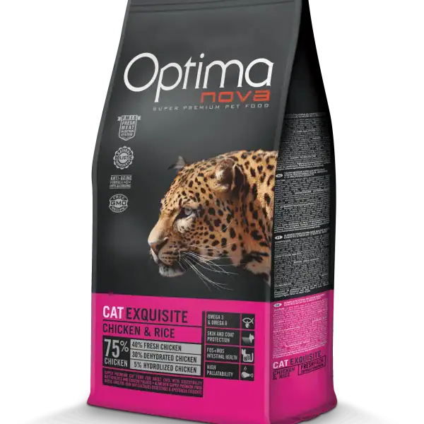 OPTIMA NOVA CAT Exquisite Chicken & Rice - Пиле и Ориз 8кг