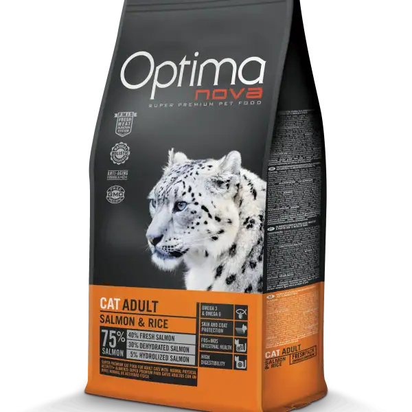OPTIMA NOVA CAT Adult Salmon & Rice - Сьомга и Ориз 8кг