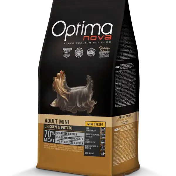 OPTIMA NOVA ADULT MINI CHICKEN & POTATO - Пиле и картоф 8кг