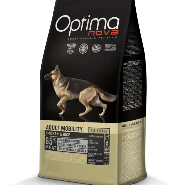 Optima Nova Mobility 12kg – храна за здрави стави при кучета