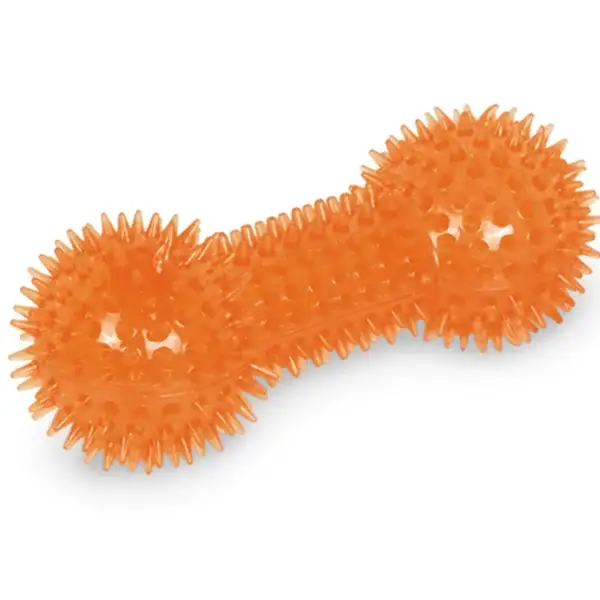 Играчка TPR Spiky Dumbbell оранж