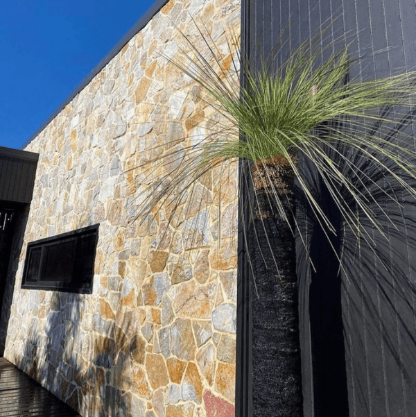 Laverton Irregular limestone Walling Project by horizonlandscapes in Culburra Beach