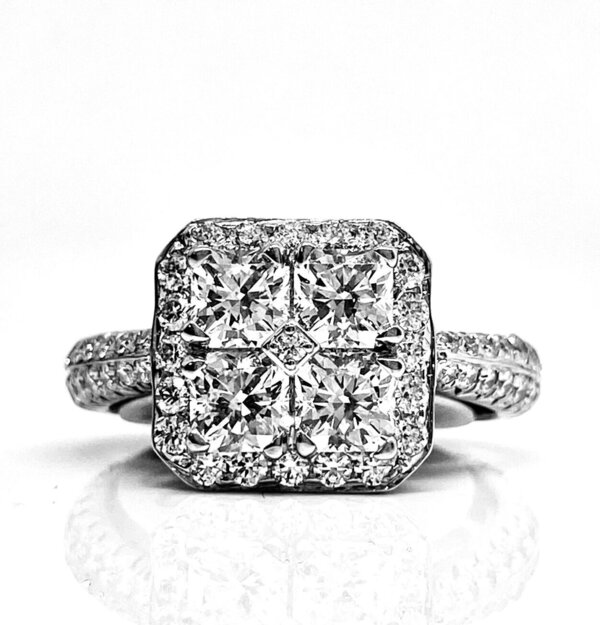 18kw Ring with 1.95ctw Diamonds
