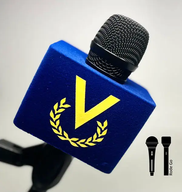Flag for microphone: professional square branded