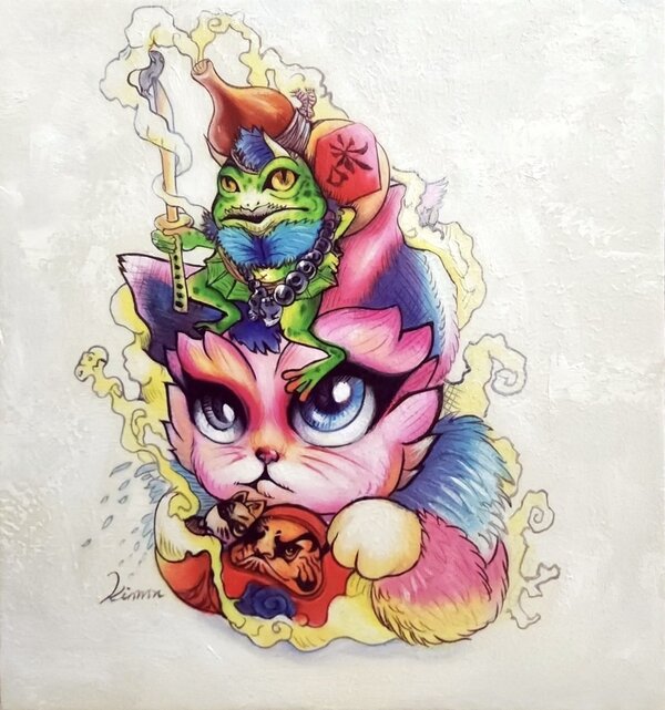 浮世旅絵 – カエル坊ちゃん