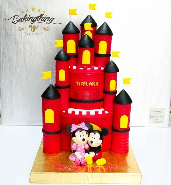 เค้ก 3 มิติ ปราสาท Micky and Minnie Mouse