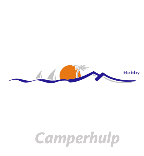 Hobby Vakantie Sticker Zijkant Grijs Caravan